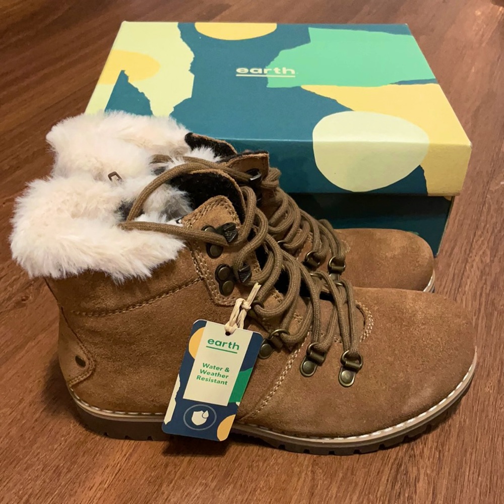 Suede hiking boots